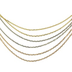 Cartier Trinity Tri Color Gold Multi Strand Necklace with Certificate
