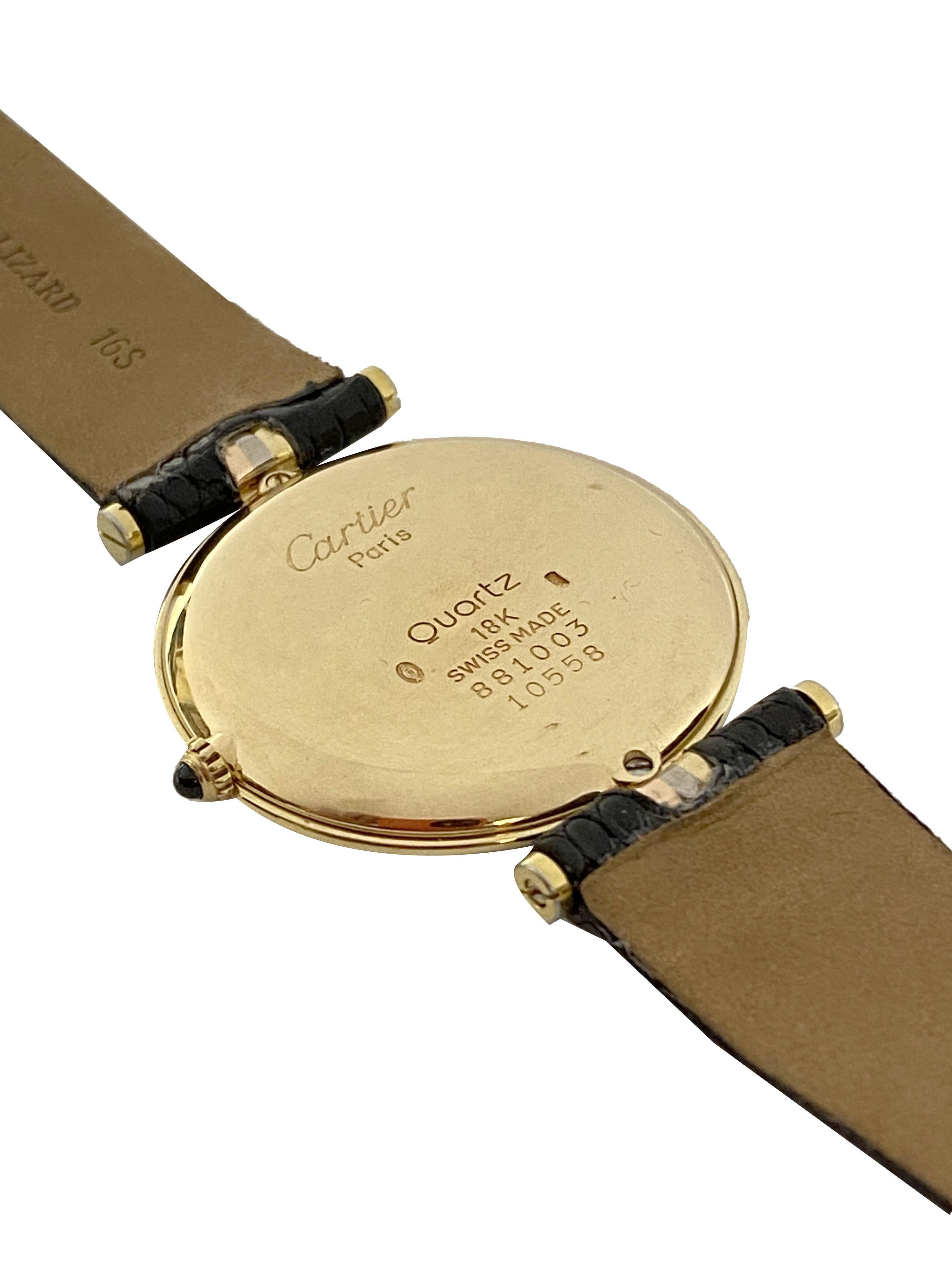 Cartier Montre-bracelet Trinity à quartz de taille moyenne en or tricolore Excellent état - En vente à Chicago, IL