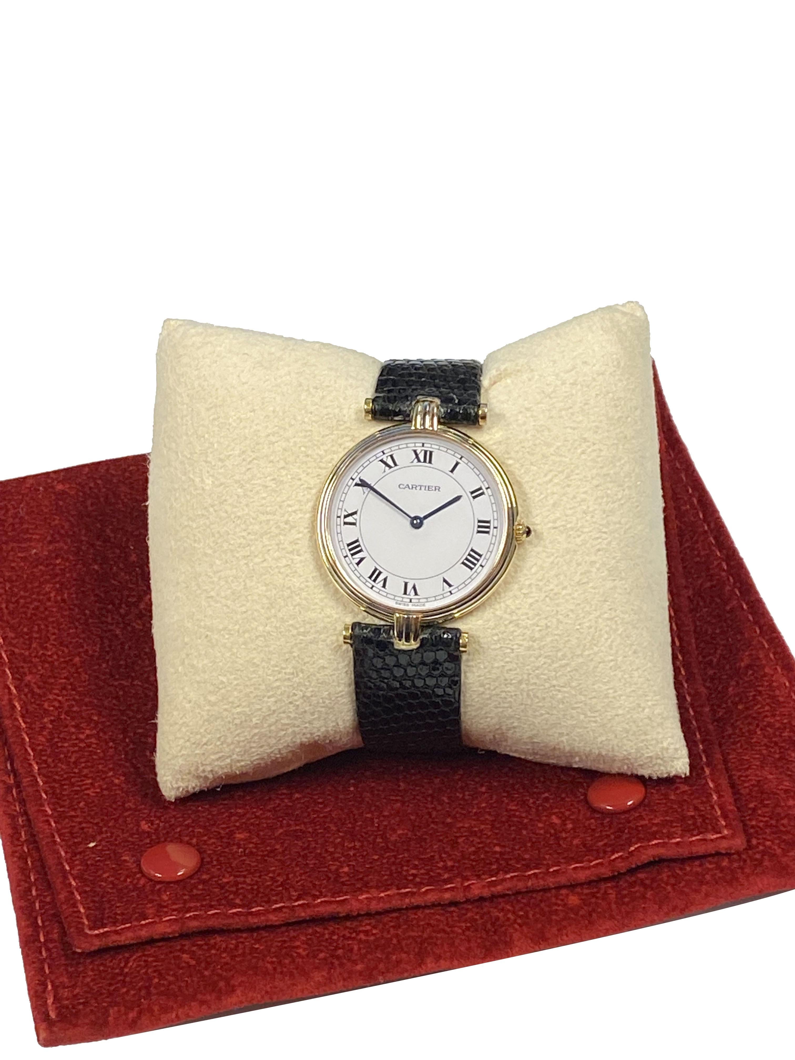 Cartier Trinity Tri Color Gold Midsize-Quarz-Armbanduhr im Angebot 1