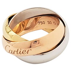 Cartier 'Trinity' Dreifarbiger Gold Rolling Ring