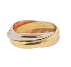Cartier Trinity Tri Color Gold Rolling Band Ring
