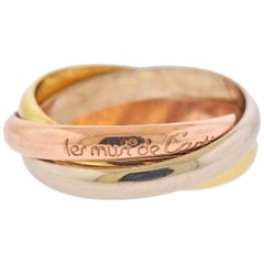 Cartier Bague à anneau à trois anneaux Trinity en or tricolore