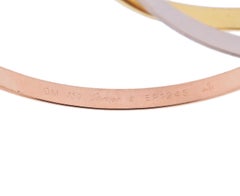 Cartier Trinity Tri Color Gold Rolling Bangle Bracelet