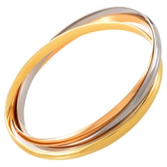 Cartier Trinity Tri-Color Gold Rolling Bangle Bracelet