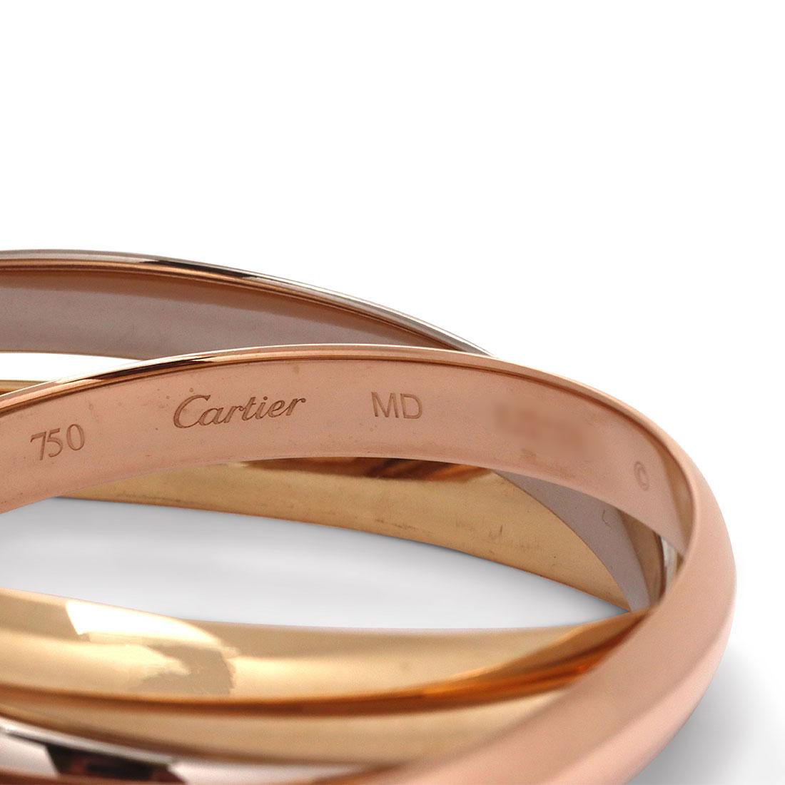 Cartier Trinity Tri-Color Gold Rolling Bracelet In Excellent Condition In New York, NY