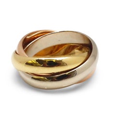 Cartier Trinity Tri-Color Gold Rolling Ring