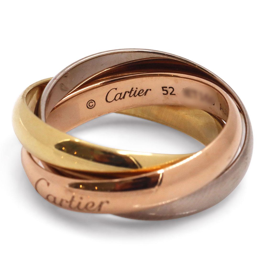 Women's or Men's Cartier Trinity Tri-Color Gold Rolling Ring