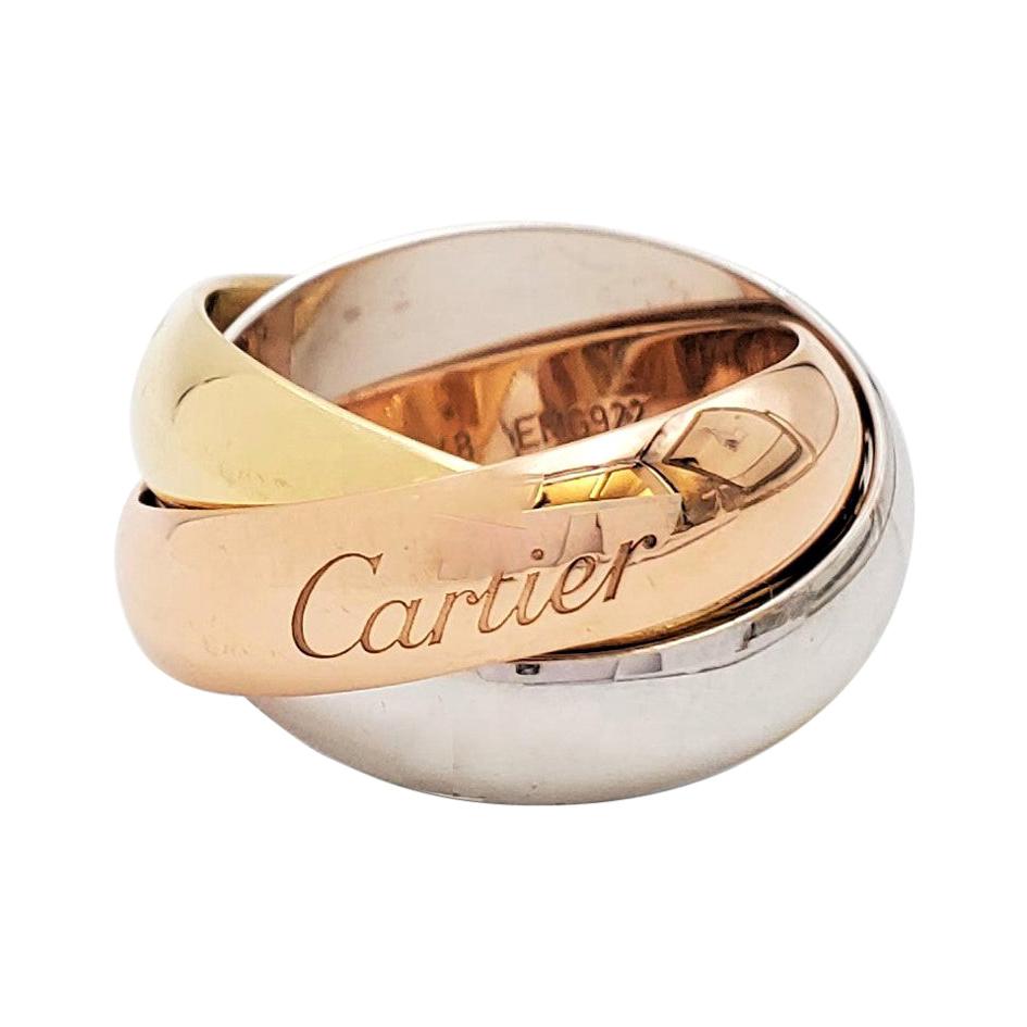 Cartier 'Trinity' Tri-Color Gold Rolling Ring