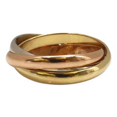 Cartier Trinity Tri-Color Gold Rolling Ring