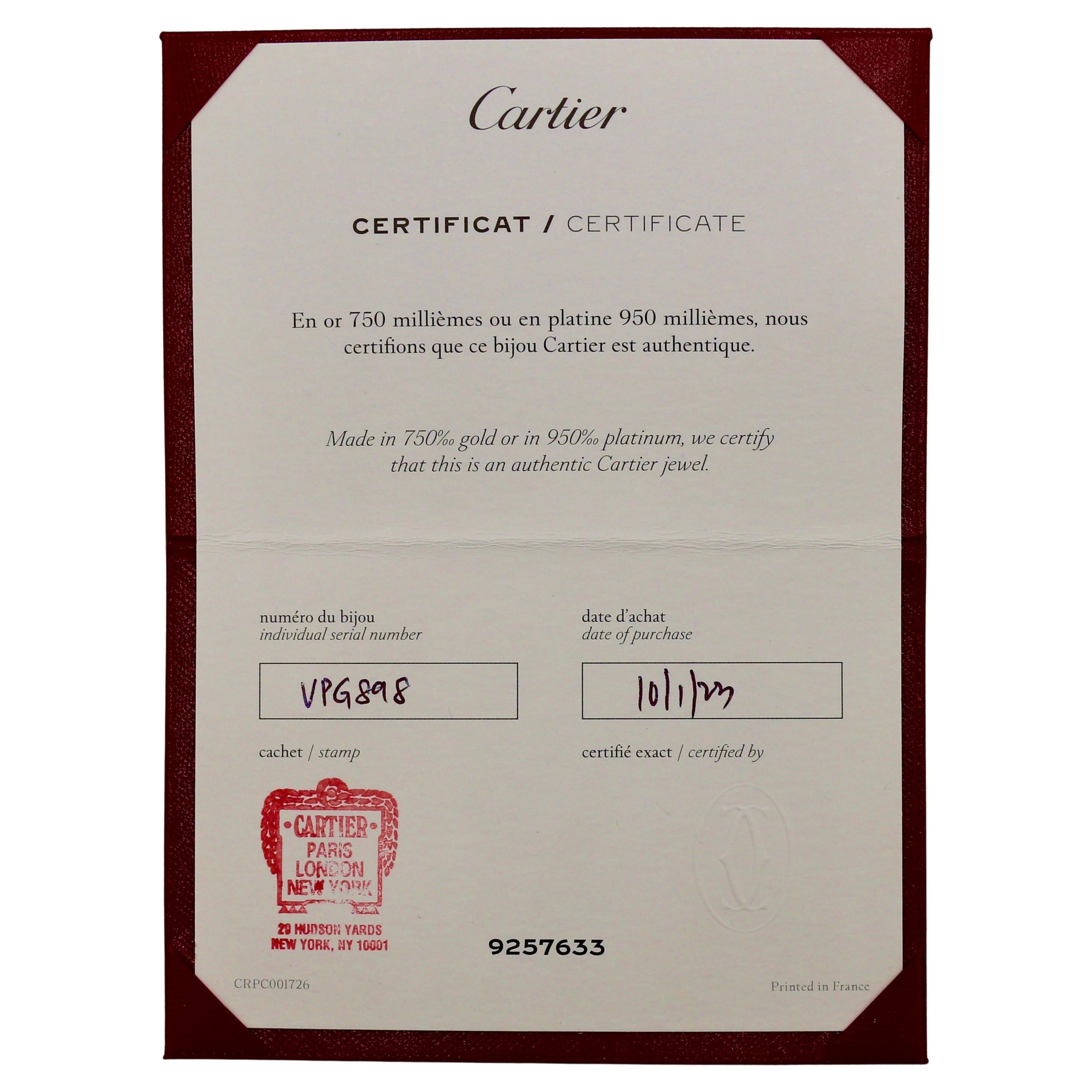 Cartier Trinity Tri-Color Rolling Bracelet on Adjustable Red Cord Box & Papers For Sale 4