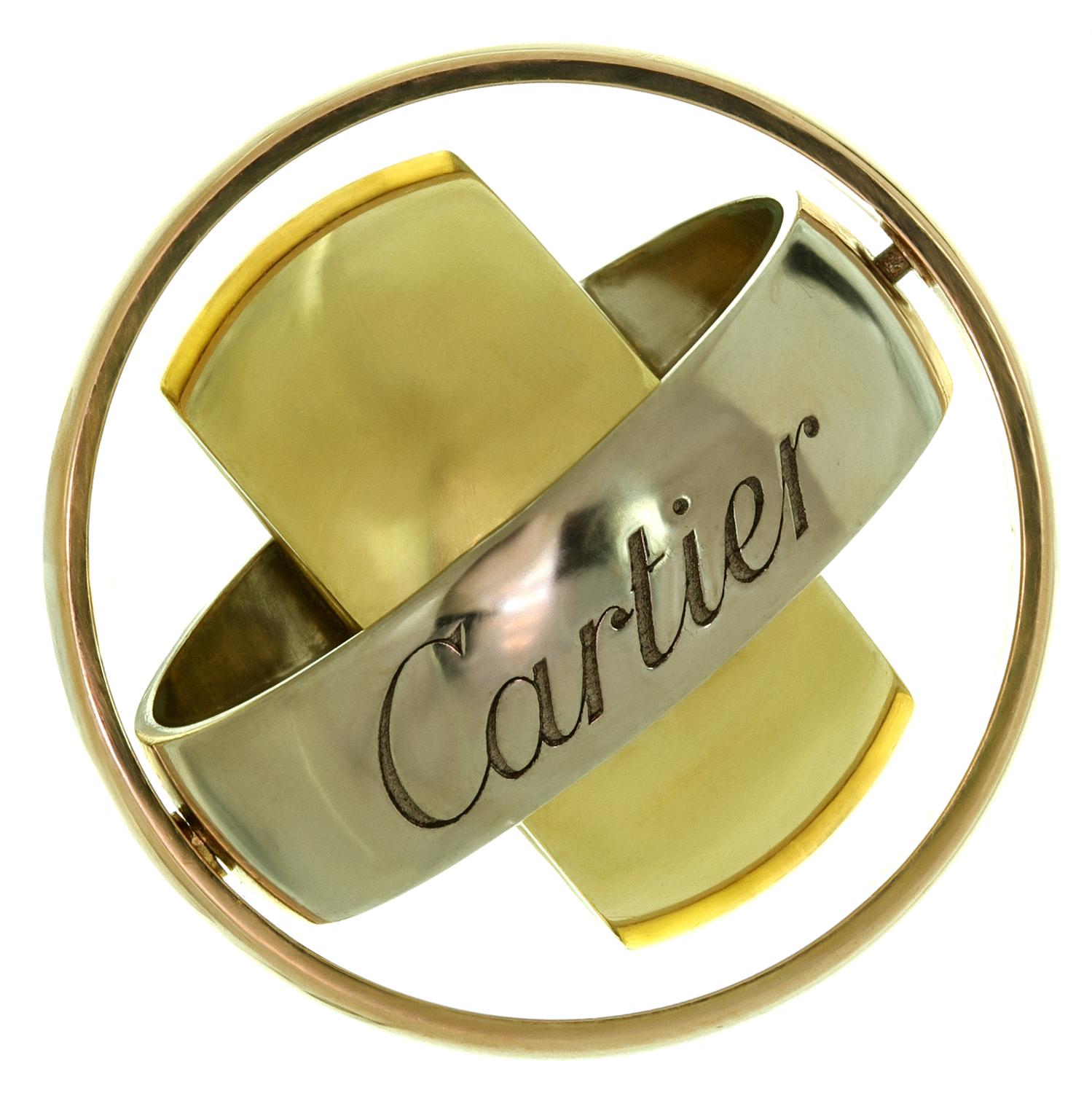 Cartier Trinity Tri-Gold-Ring mit Drei-Gold-Ring im Zustand „Gut“ im Angebot in New York, NY