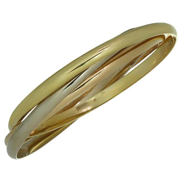 Cartier Panthere Gold Bangle Bracelet at 1stDibs | cartier panthere bangle
