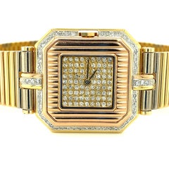 Cartier Trinity Tri-Gold Champagne Pave Diamond Dial Watch in 18 Karat Gold