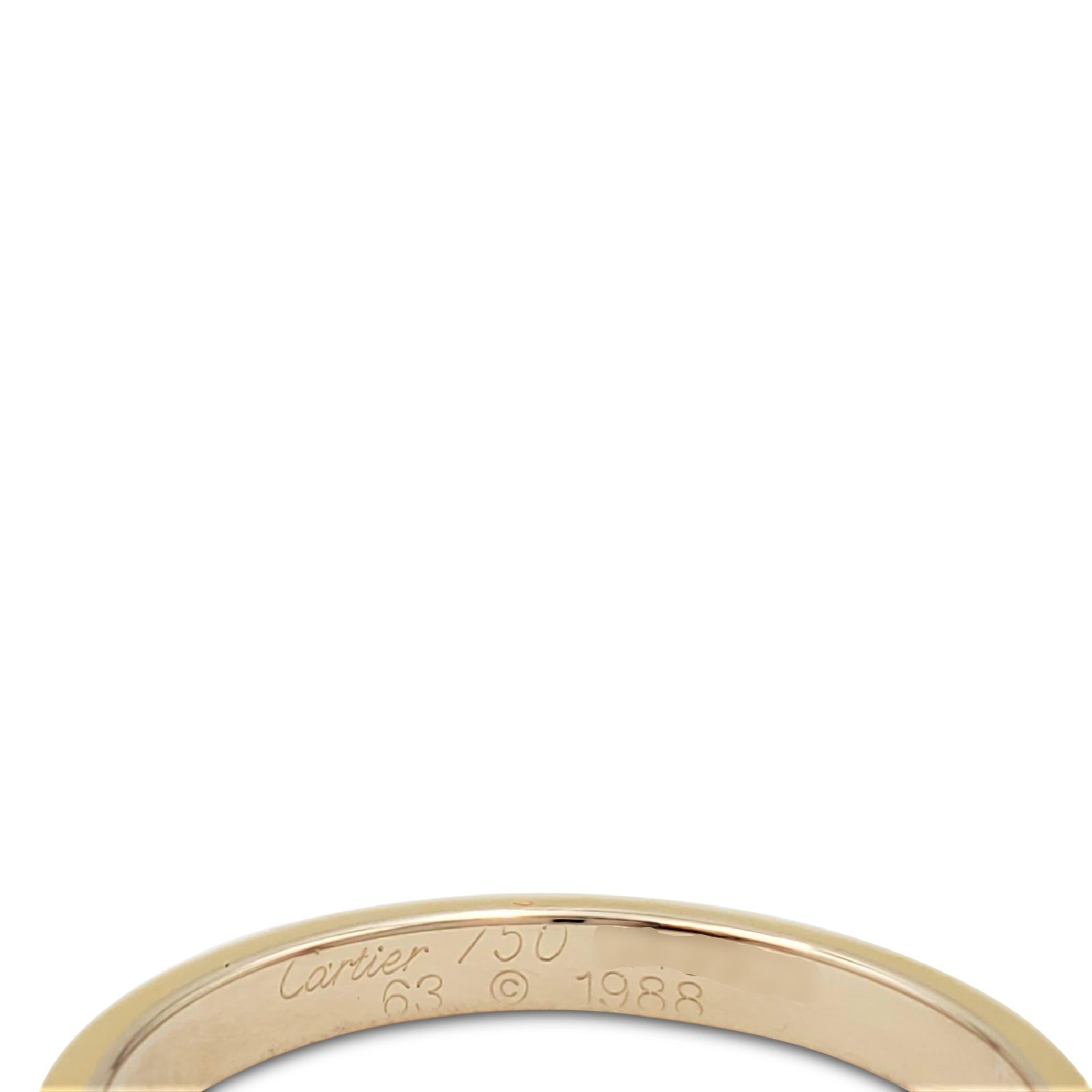 Cartier 'Trinity' Tri-Gold Wedding Band In Excellent Condition In New York, NY