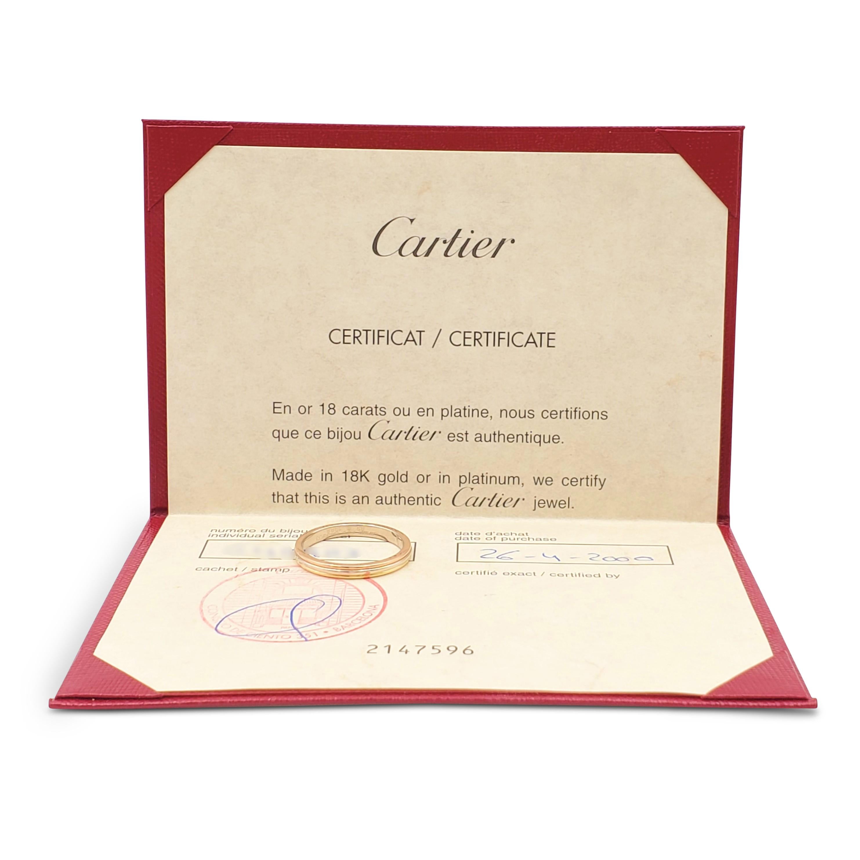 Women's or Men's Cartier 'Trinity' Tri-Gold Wedding Band