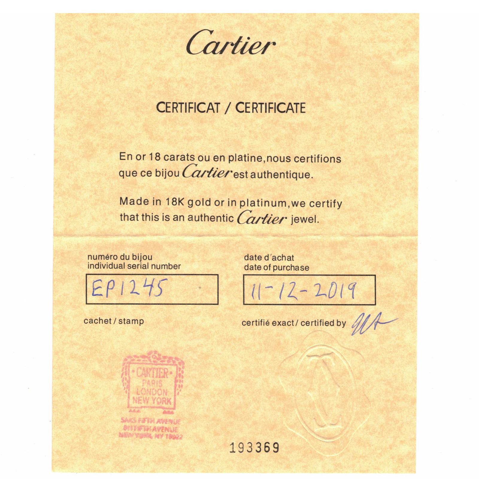 Cartier Trinity Tricolor 18 Karat Gold Diamant-Armreif Armband Box Papiere im Zustand „Hervorragend“ in Boca Raton, FL