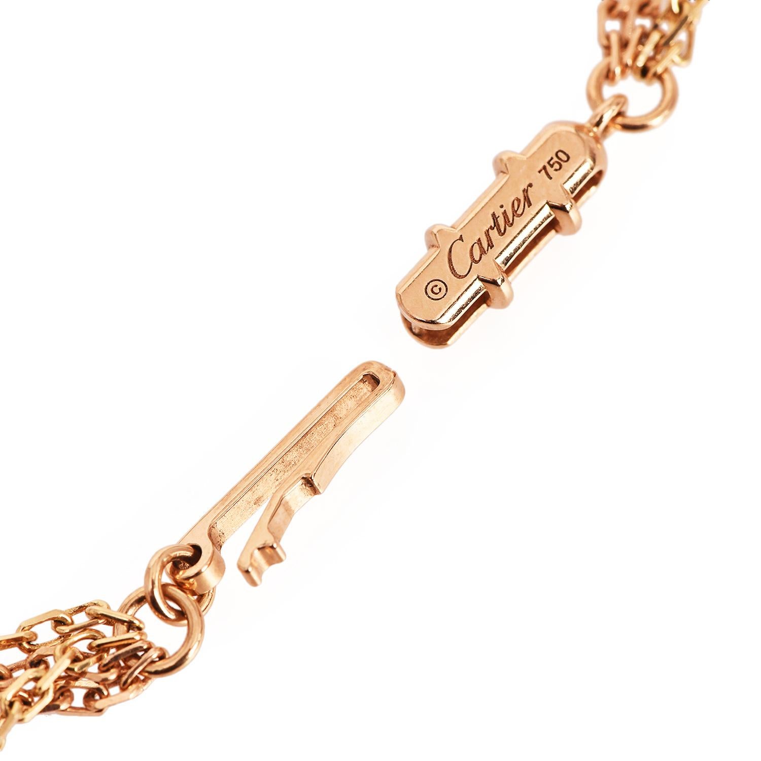 Collana Cartier Trinity Tricolor a più catene in oro 18 carati in vendita 3