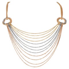 Collana Cartier Trinity Tricolor a più catene in oro 18 carati