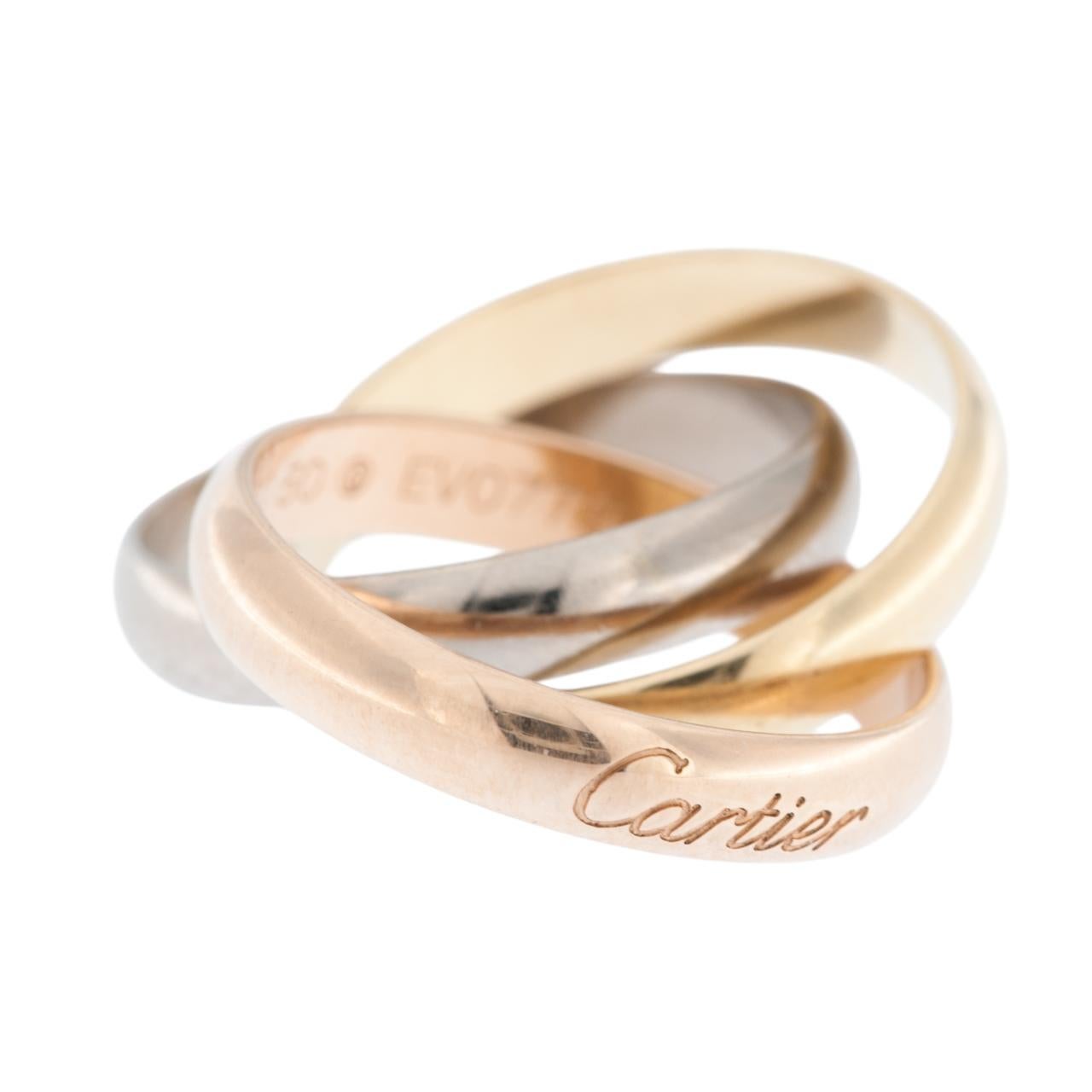 Cartier Trinity Triple Gold Ring For Sale 6