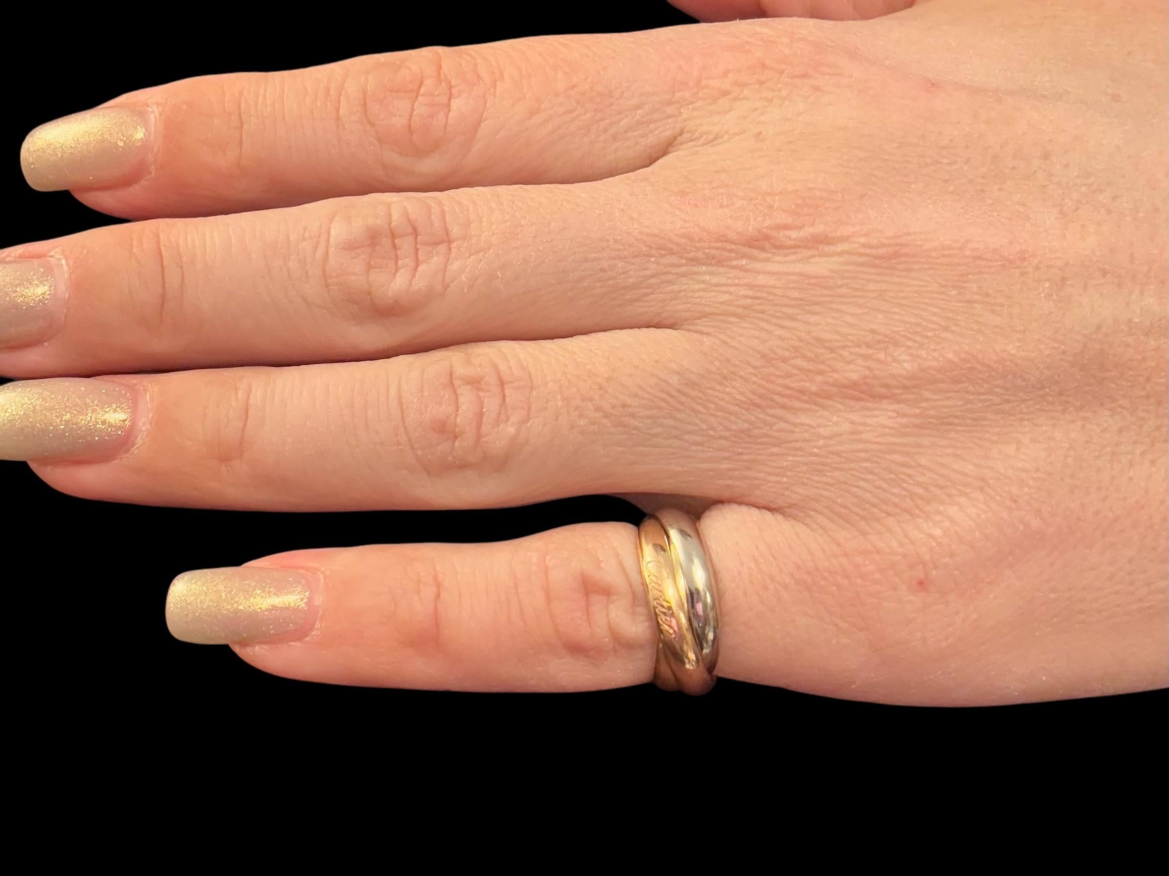 Cartier Trinity Triple Gold Ring For Sale 8