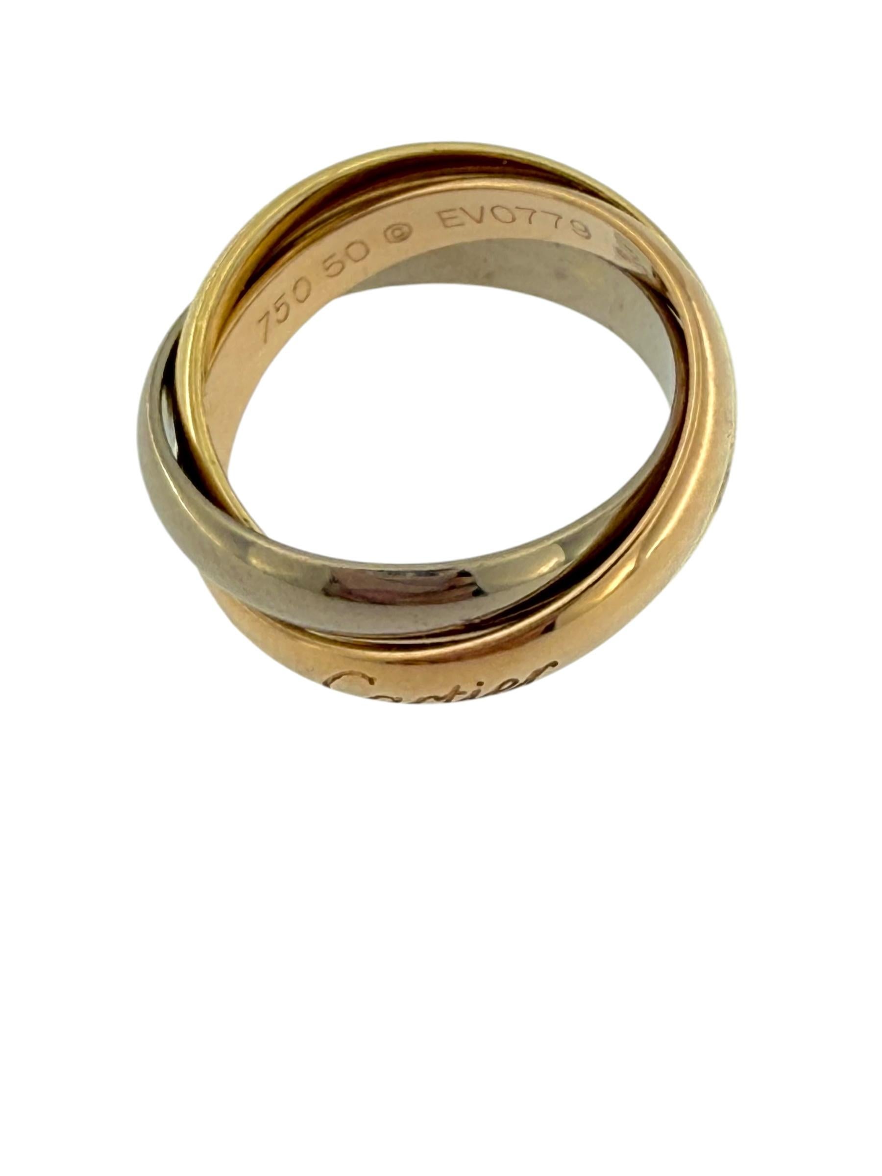Cartier Trinity Triple Gold Ring In Good Condition For Sale In Esch sur Alzette, Esch-sur-Alzette