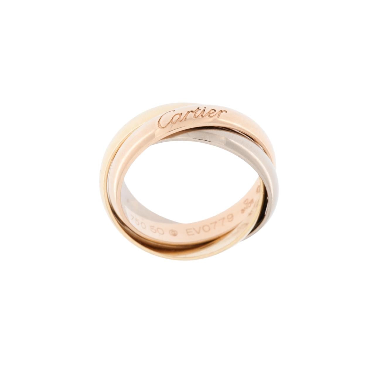 Cartier Trinity Triple Gold Ring For Sale 2