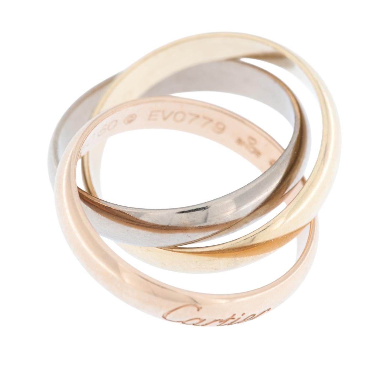 Cartier Trinity Triple Gold Ring For Sale 4