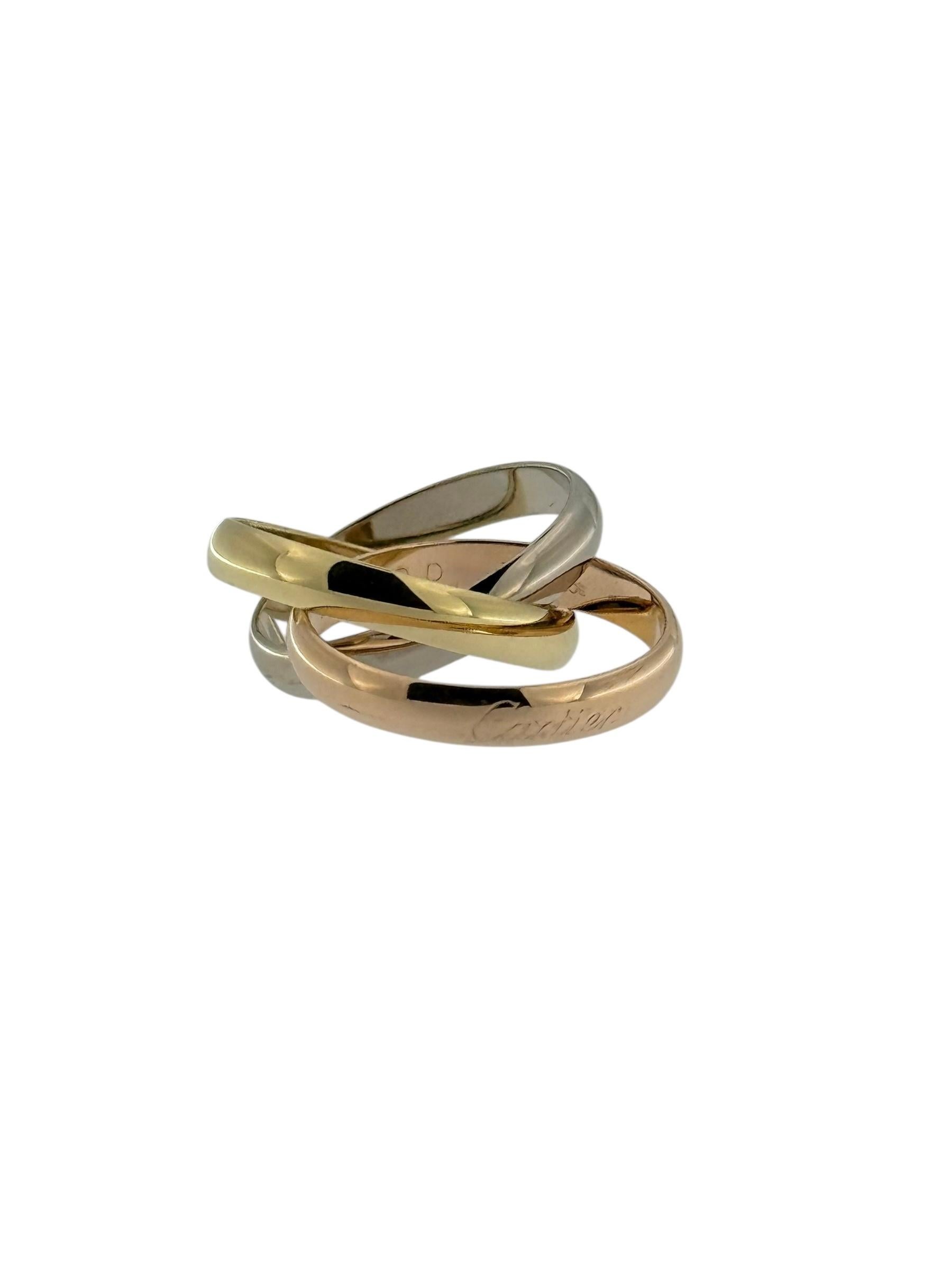Bague en or triple trinité de Cartier - taille 54 en vente 10