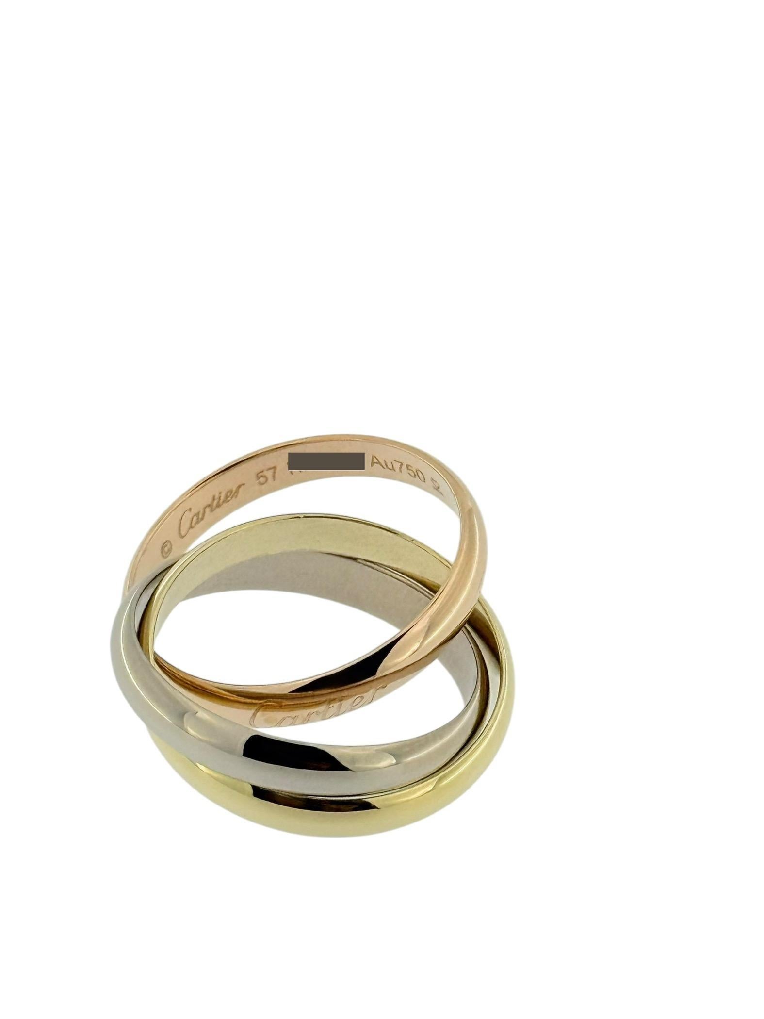Bague en or triple trinité de Cartier - taille 57 en vente 8