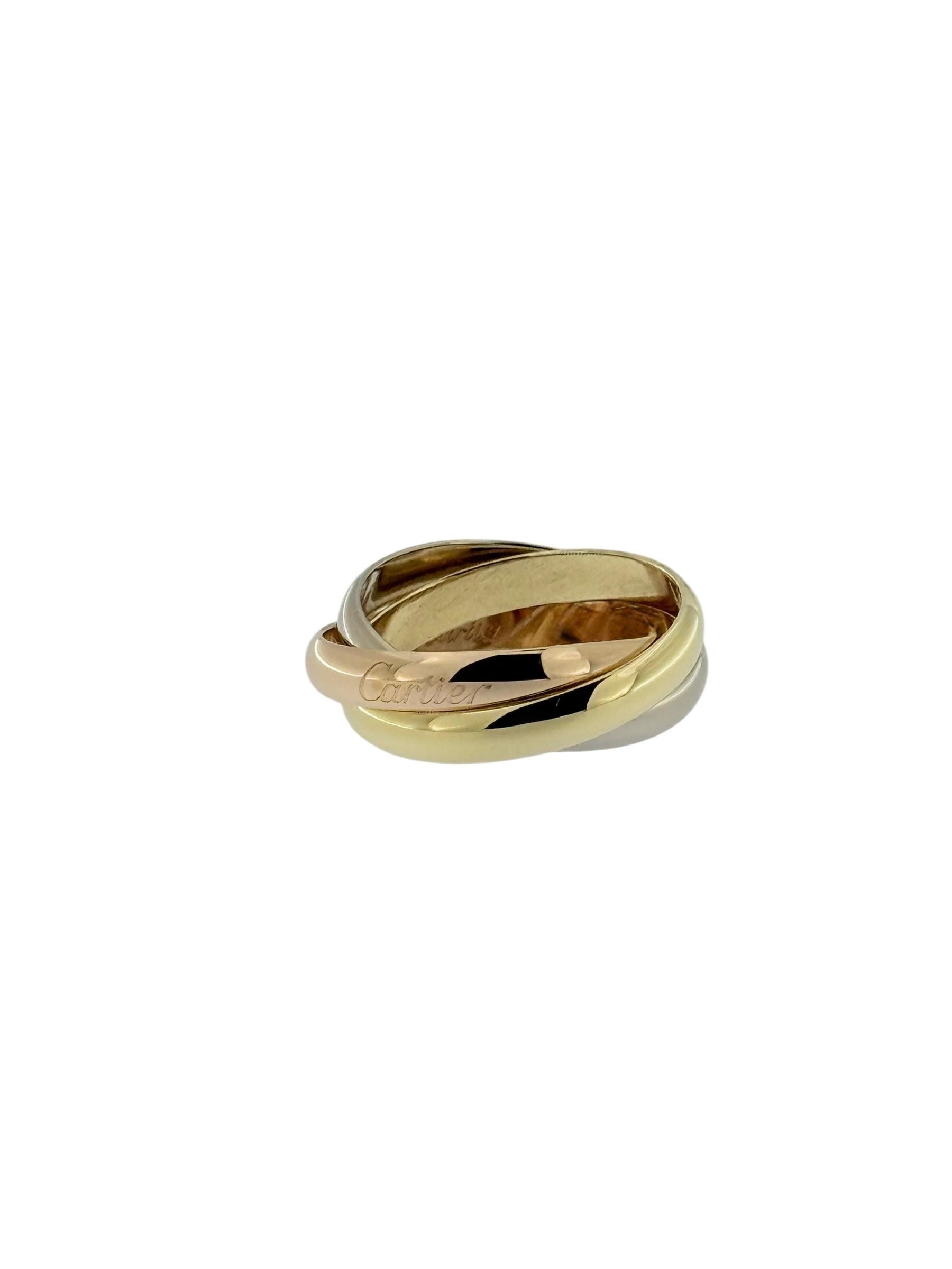 Bague en or triple trinité de Cartier - taille 57 Excellent état - En vente à Esch sur Alzette, Esch-sur-Alzette