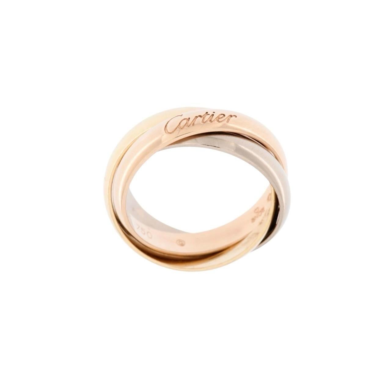 Bague en or triple trinité de Cartier - taille 57 Unisexe en vente