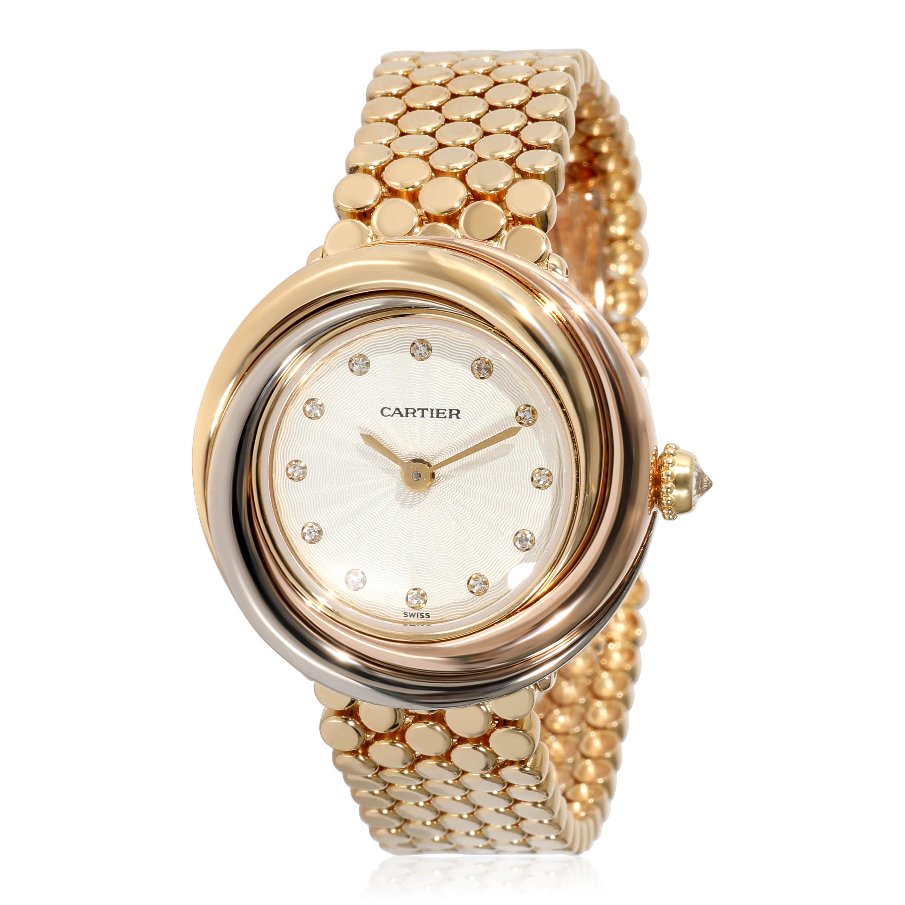 Cartier Trinity WG200258 Women's Watch in 18K Tri-Color In Excellent Condition In New York, NY