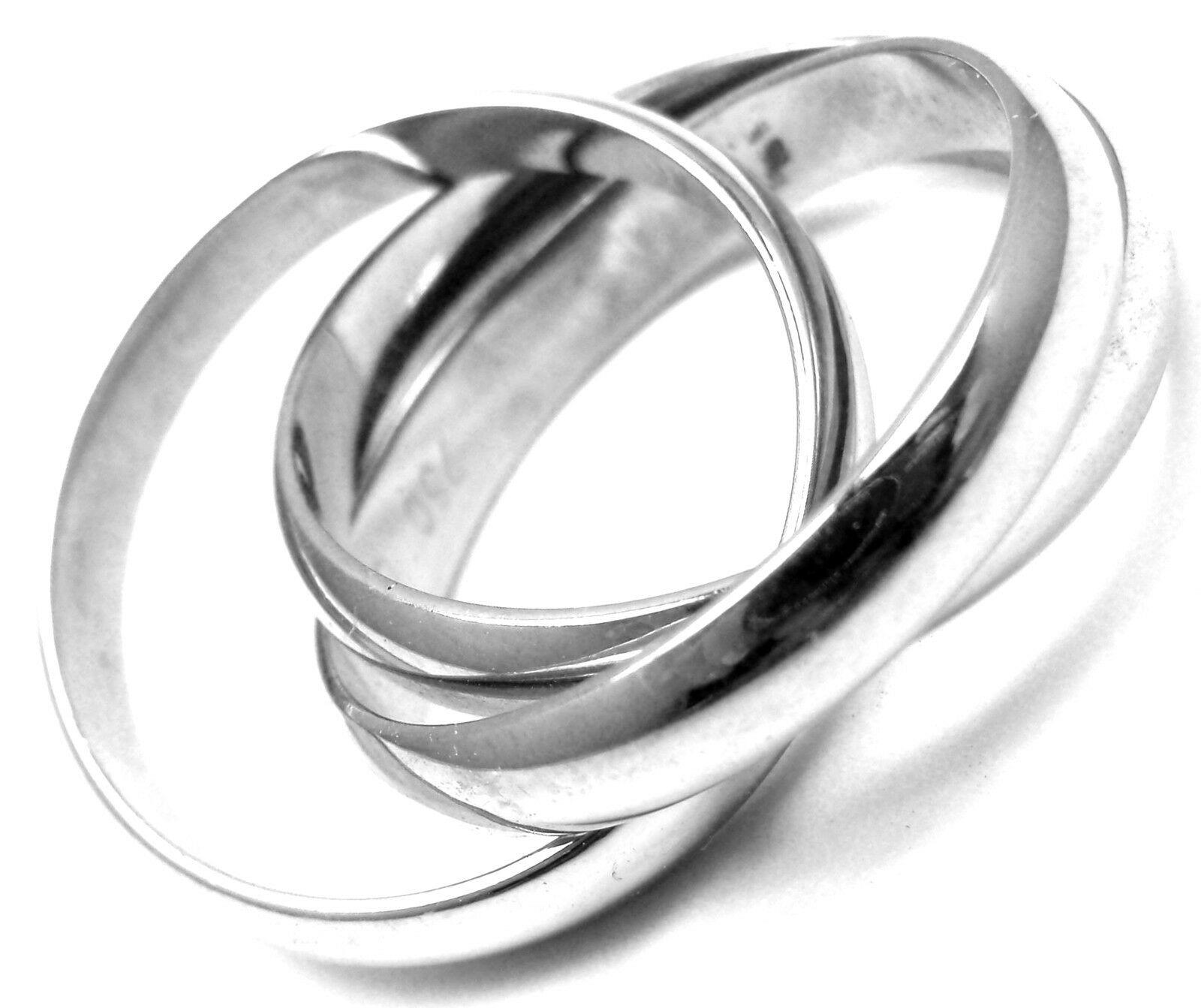 Bague 3 anneaux en or blanc Cartier Trinity Unisexe en vente