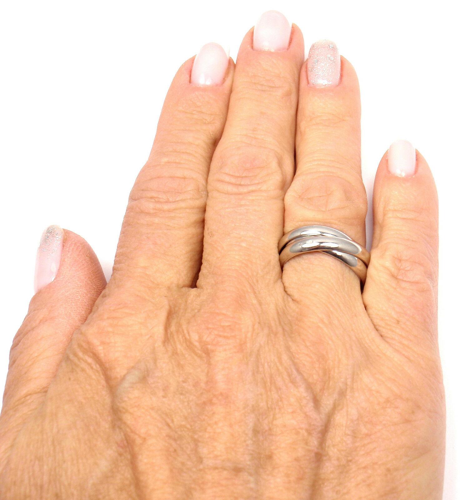 Bague 3 anneaux en or blanc Cartier Trinity en vente 4