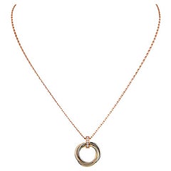 Cartier Trinity White Gold Yellow Gold Pink Gold Diamonds Necklace