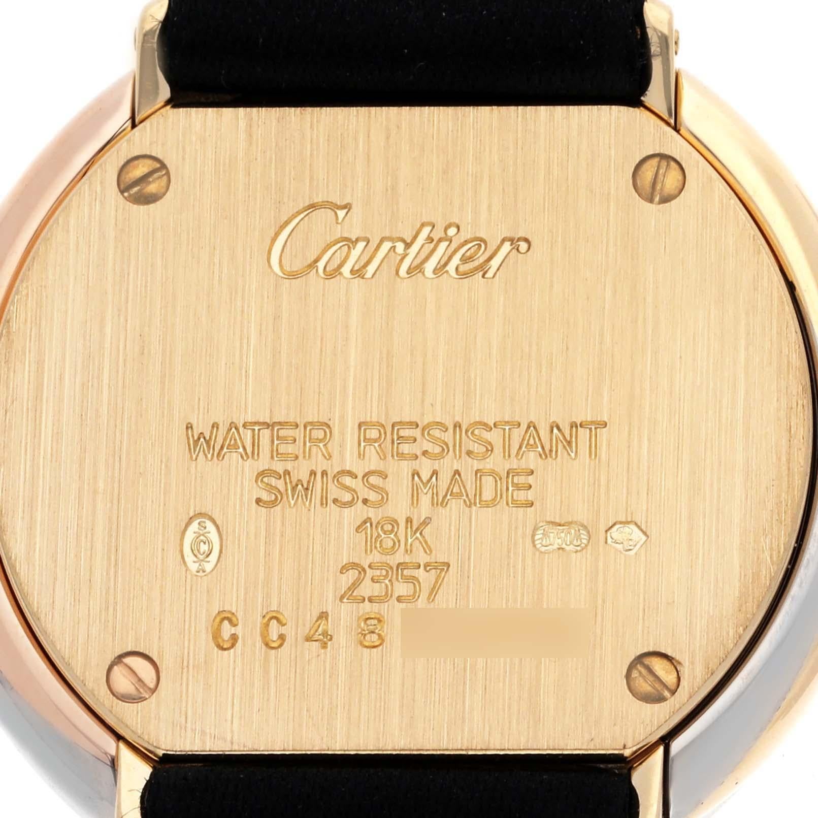 Cartier Trinity Montre pour femme en or blanc, jaune et rose avec diamants W200246 en vente 2