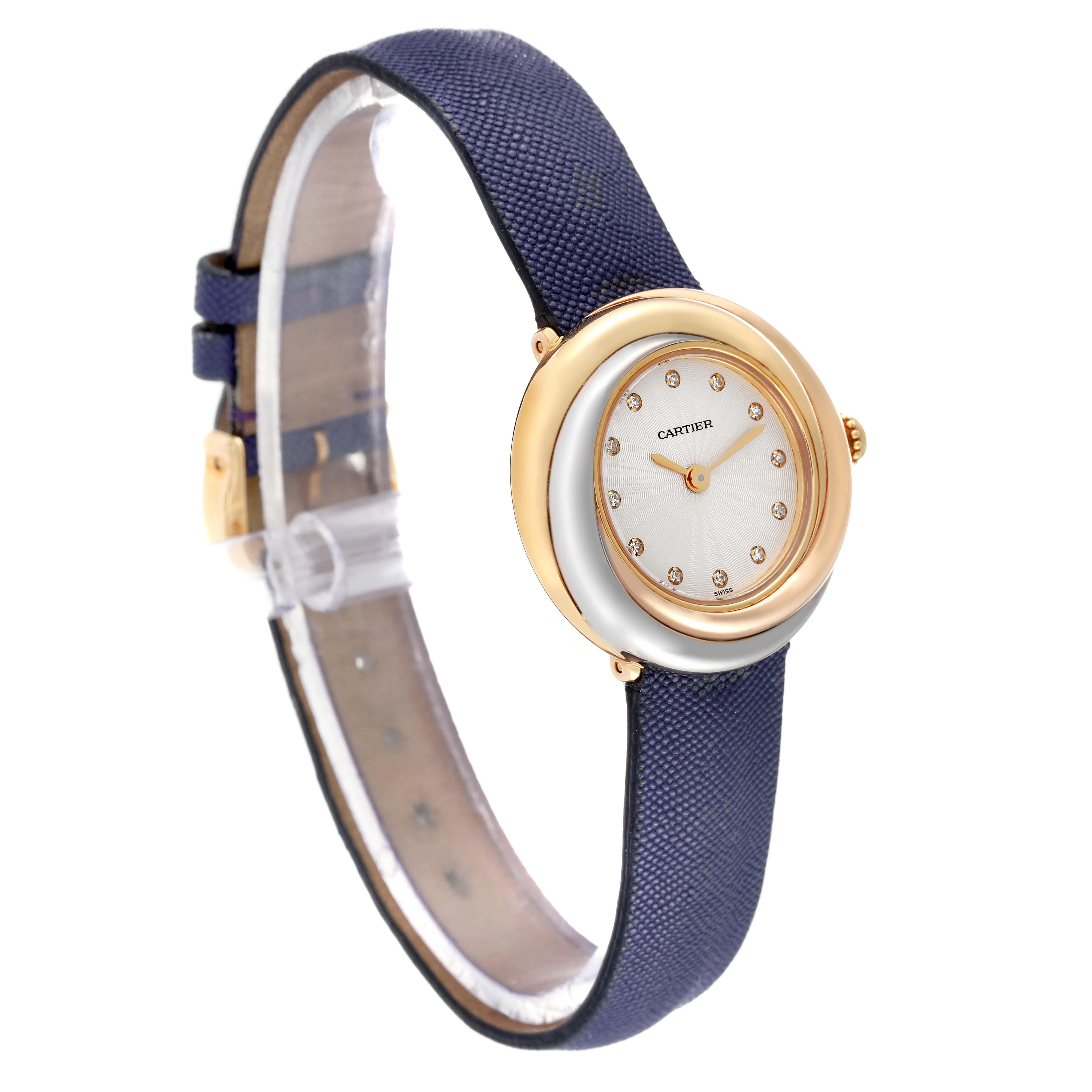 cartier trinity watch with diamonds