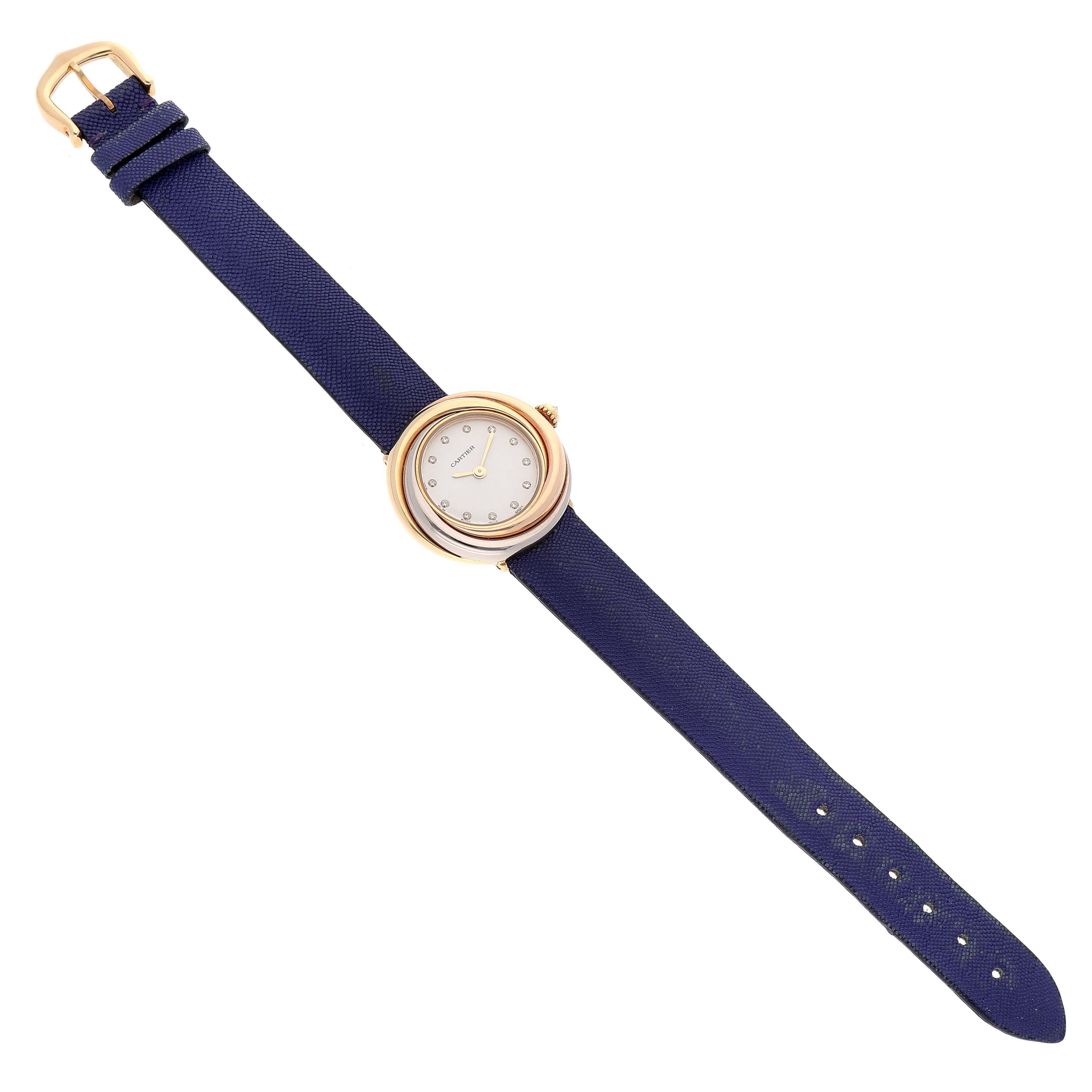 Cartier Trinity White Yellow Rose Gold Diamond Ladies Watch WG200256 2
