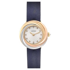 Cartier Trinity Weiß Gelb Rose Gold Diamant Damenuhr WG200256
