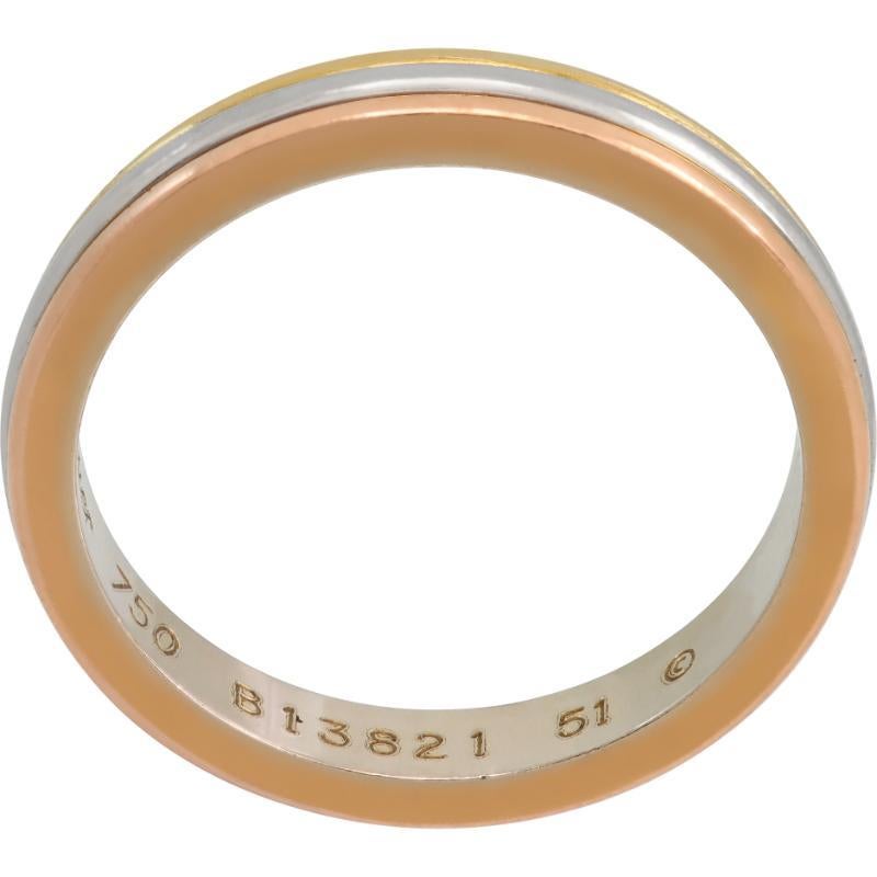Cartier Trinity White Yellow Rose Gold Ring In Excellent Condition For Sale In Surfside, FL
