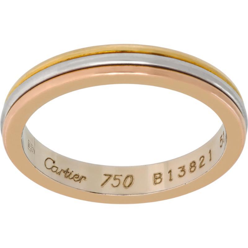 Women's Cartier Trinity White Yellow Rose Gold Ring For Sale