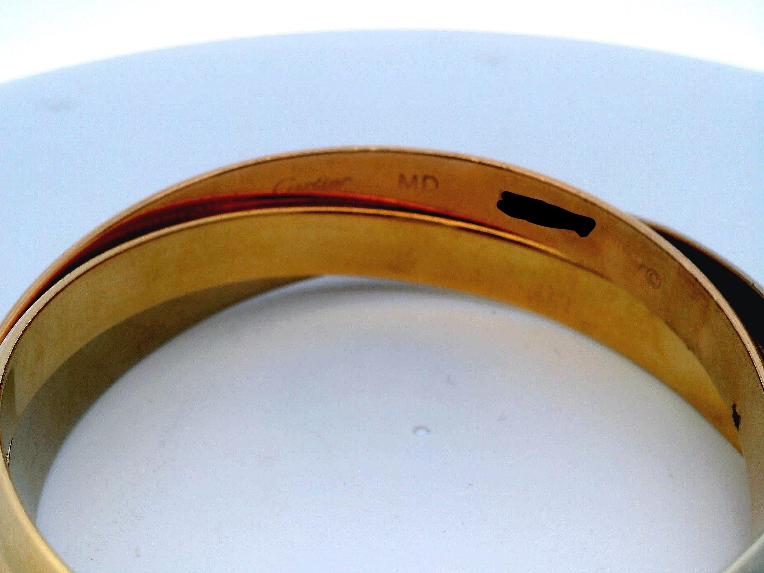 Femenino o masculino Brazalete ancho Cartier Trinity 18 CM en venta