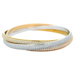 Cartier Trinity Wide Pave Bangle