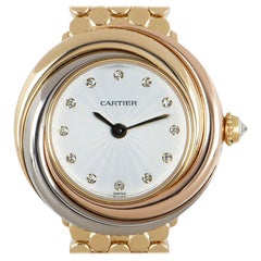 Cartier Trinity Women's 18k Tri-Gold Silver Diamond Dial 2357