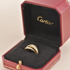 Cartier Bague Trinity en or jaune avec pavé de diamants