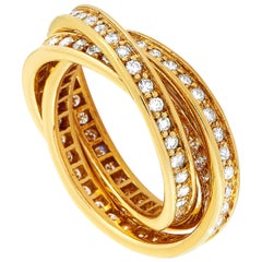 Cartier Trinity Yellow Gold Diamond Ring