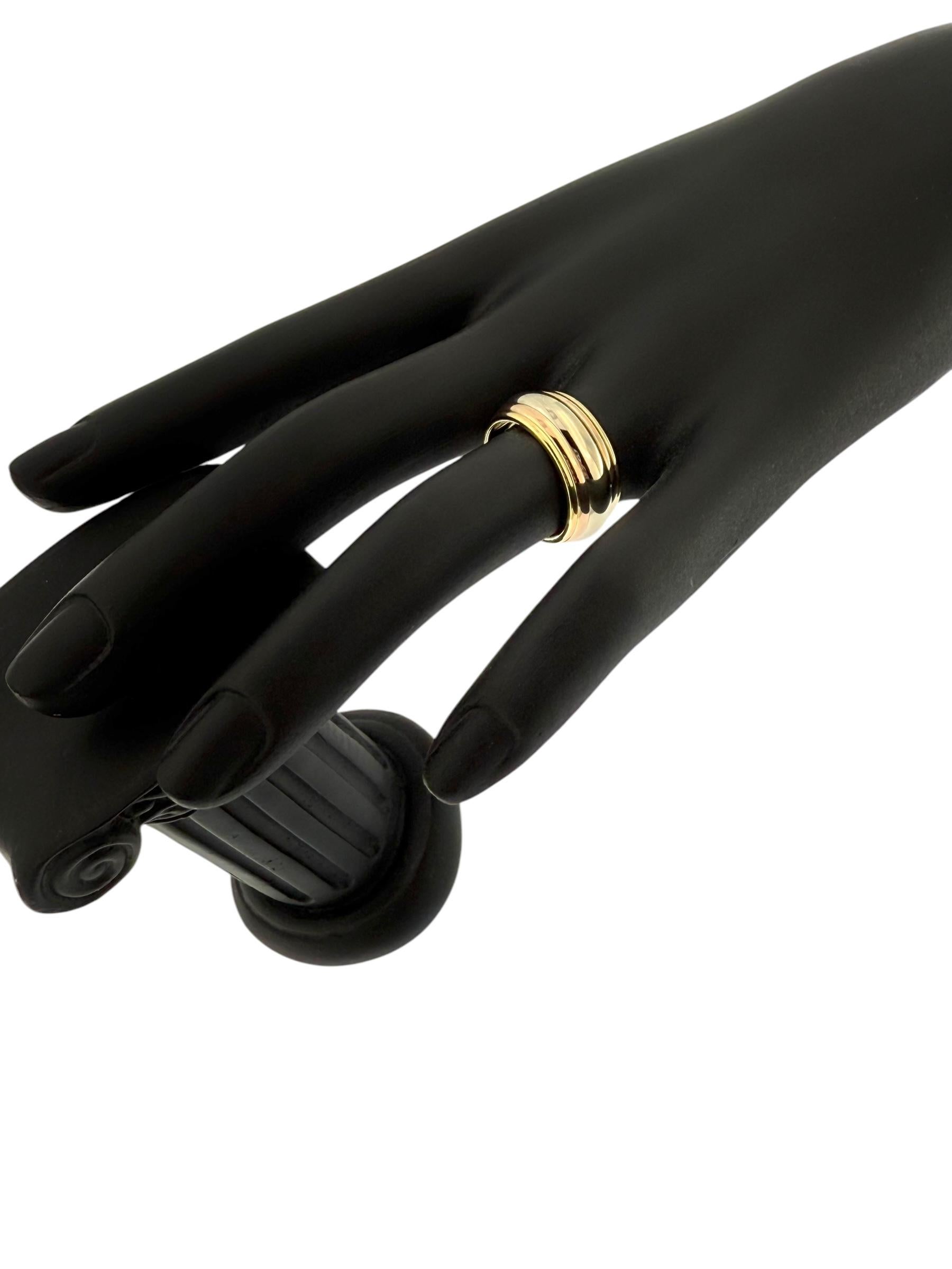 Cartier Triple Gold Kinetic Band Ring For Sale 2