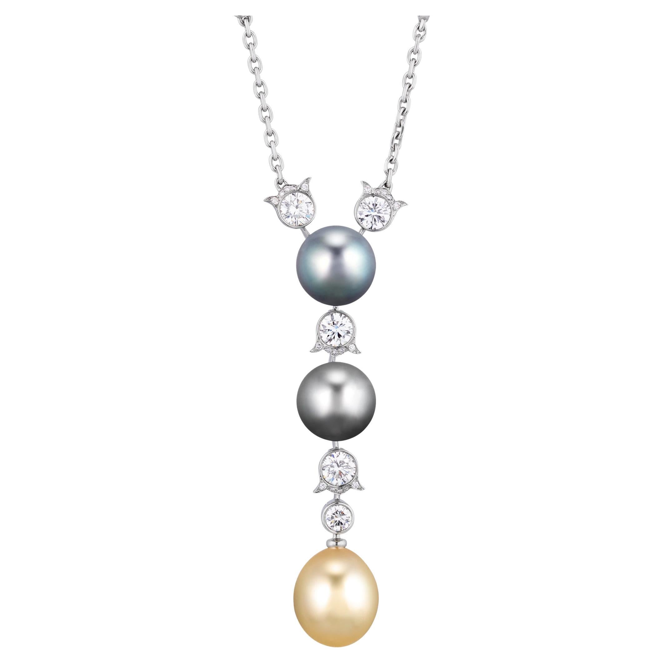 Cartier Triple-Pearl Lavalier For Sale