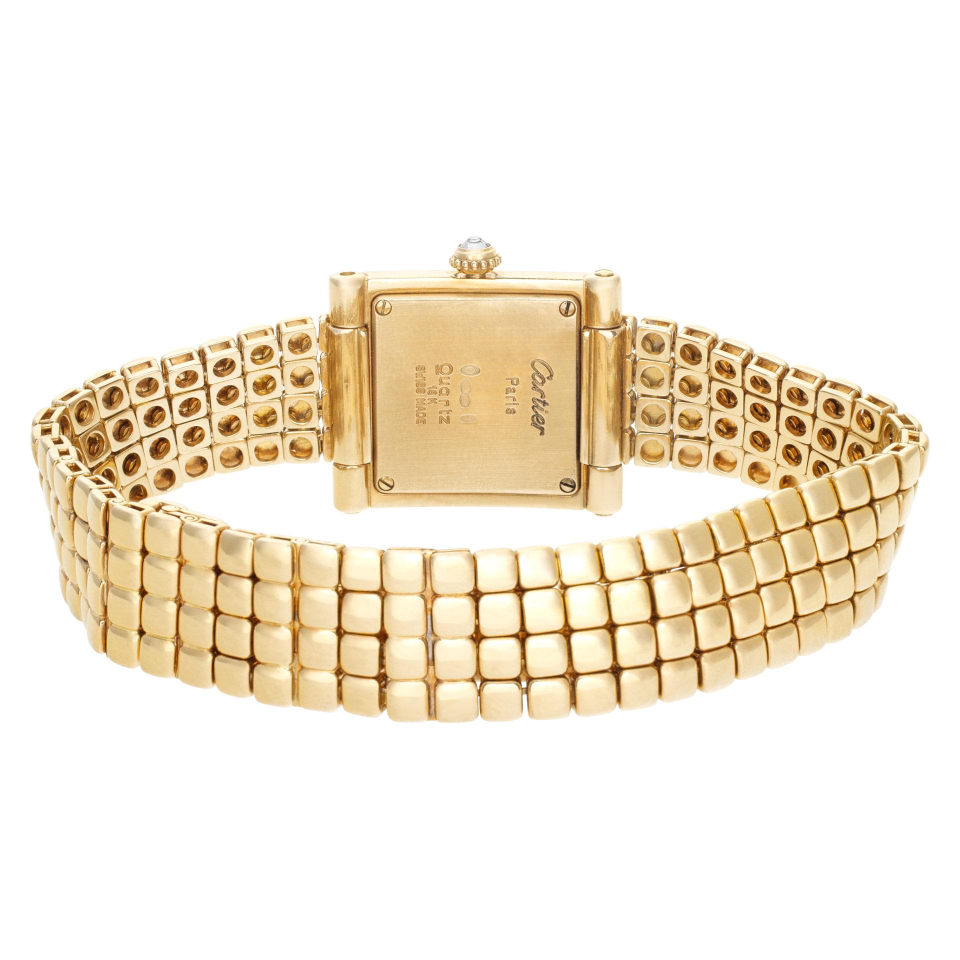 Women's Cartier Trocadero Watch in 18k Yellow Gold with Cartier Original Diamond Bezel 