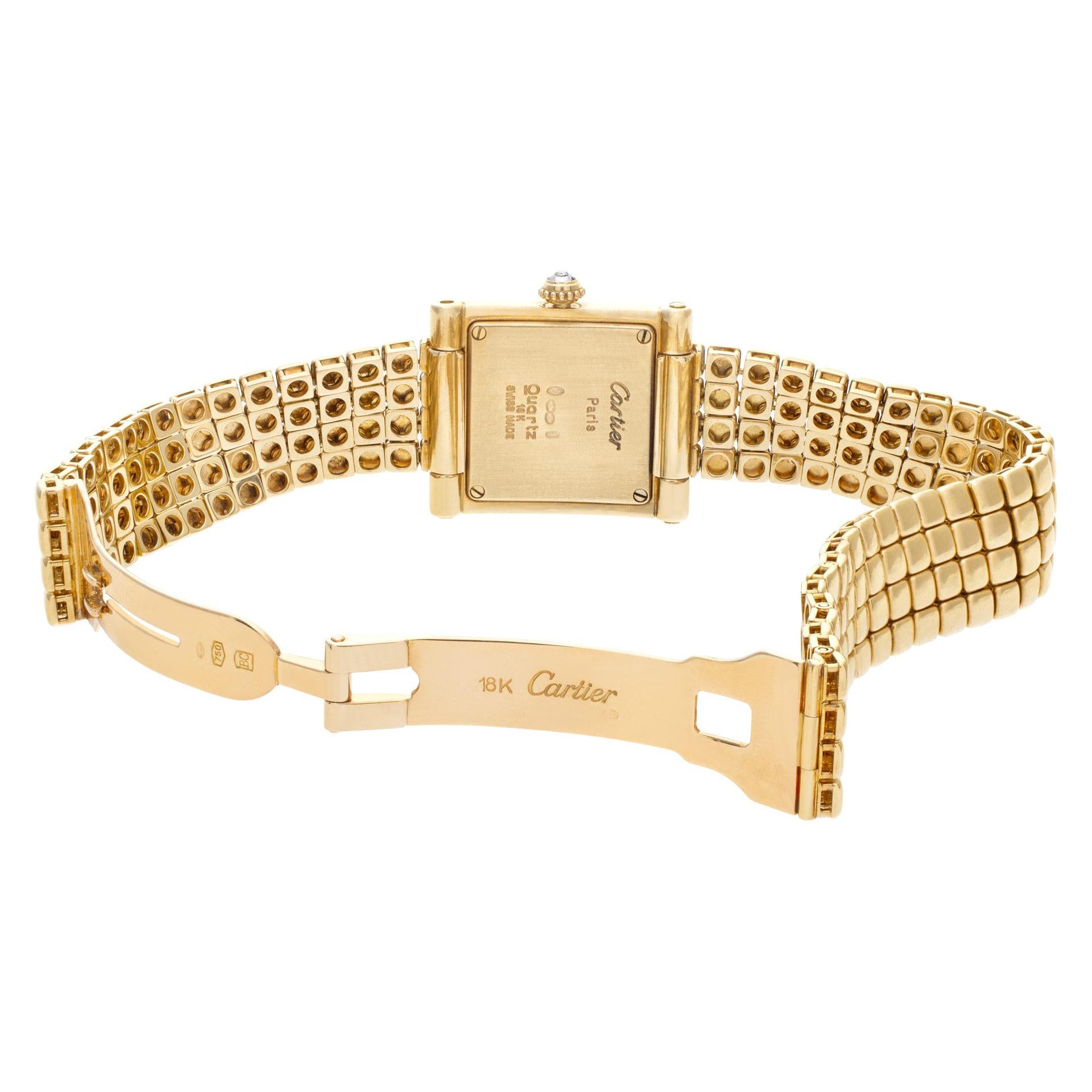 Cartier Trocadero Watch in 18k Yellow Gold with Cartier Original Diamond Bezel  1